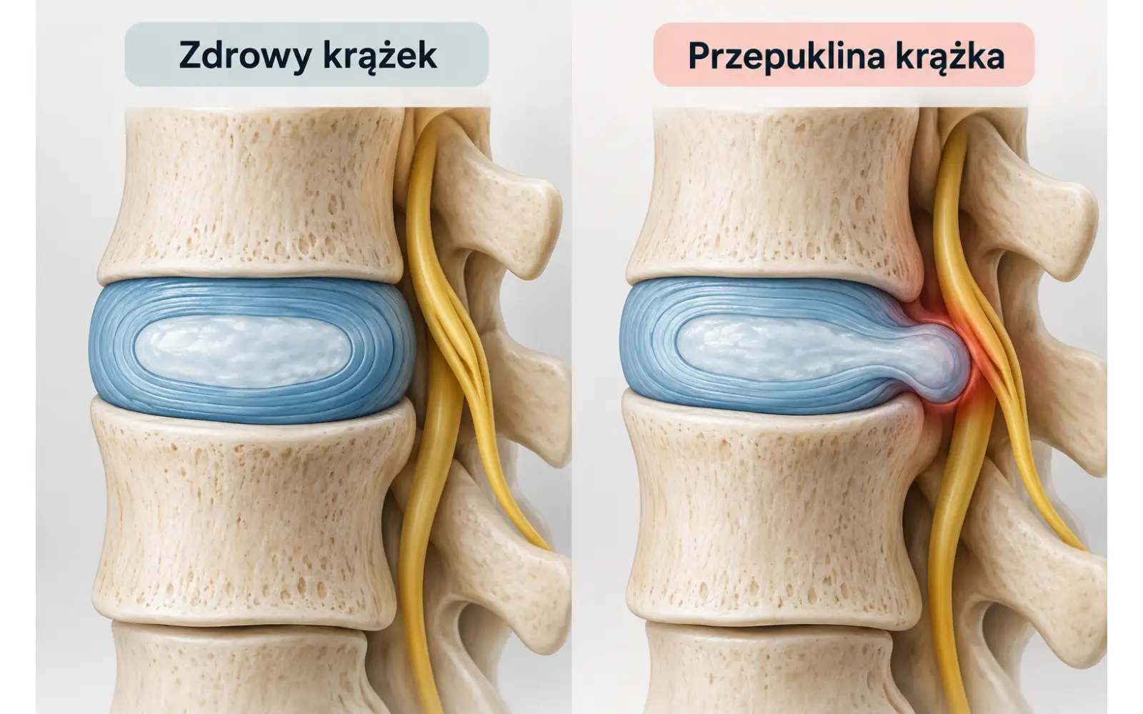 Budowa krążka międzykręgowego i przepuklina dysku